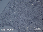 Thin Section Photo of Sample MET 00694 in Reflected Light with  Magnification