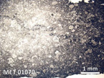 Thin Section Photo of Sample MET 01070 in Plane-Polarized Light with  Magnification