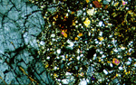 Thin Section Photo of Sample MET 96500 in Cross Polarized Light