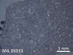 Thin Section Photo of Sample MIL 05013 in Reflected Light with 5X Magnification