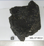 Lab Photo of Sample MIL 07002 Showing Bottom View