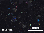 Thin Section Photo of Sample MIL 07315 at 2.5X Magnification in Cross-Polarized Light