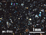 Thin Section Photo of Sample MIL 07322 at 2.5X Magnification in Cross-Polarized Light