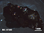 Thin Section Photo of Sample MIL 07385 at 1.25X Magnification in Cross-Polarized Light