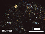 Thin Section Photo of Sample MIL 07425 at 2.5X Magnification in Cross-Polarized Light