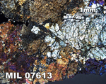 Thin Section Photograph of Sample MIL 07613 in Cross-Polarized Light at 2.5x Magnification