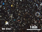 Thin Section Photo of Sample MIL 07621 at 2.5X Magnification in Cross-Polarized Light