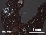 Thin Section Photo of Sample MIL 07654 at 2.5X Magnification in Cross-Polarized Light