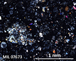 Thin Section Photograph of Sample MIL 07673 in Cross-Polarized Light