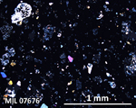 Thin Section Photograph of Sample MIL 07676 in Cross-Polarized Light
