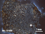 Thin Section Photo of Sample MIL 07689 at 1.25X Magnification in Cross-Polarized Light
