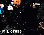 Thin Section Photograph of Sample MIL 07698 in Cross-Polarized Light at 2.5x Magnification