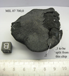Lab Photo of Sample MIL 07700 Showing Reconstruction View