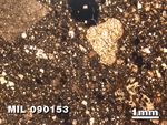 Thin Section Photo of Sample MIL 090153 at 1.25X Magnification in Plane-Polarized Light