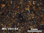 Thin Section Photo of Sample MIL 090154 at 2.5X Magnification in Cross-Polarized Light