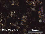 Thin Section Photo of Sample MIL 090173 at 2.5X Magnification in Cross-Polarized Light
