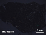 Thin Section Photo of Sample MIL 090180 at 1.25X Magnification in Cross-Polarized Light