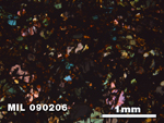 Thin Section Photo of Sample MIL 090206 at 2.5X Magnification in Cross-Polarized Light