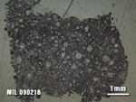 Thin Section Photo of Sample MIL 090216 at 1.25X Magnification in Reflected Light