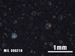 Thin Section Photo of Sample MIL 090216 at 2.5X Magnification in Cross-Polarized Light