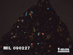 Thin Section Photo of Sample MIL 090227 at 1.25X Magnification in Cross-Polarized Light