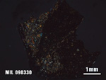 Thin Section Photo of Sample MIL 090330 at 1.25X Magnification in Cross-Polarized Light