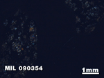 Thin Section Photo of Sample MIL 090354 at 1.25X Magnification in Cross-Polarized Light