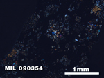 Thin Section Photo of Sample MIL 090354 at 2.5X Magnification in Cross-Polarized Light