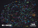 Thin Section Photo of Sample MIL 090356 at 1.25X Magnification in Cross-Polarized Light