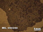 Thin Section Photo of Sample MIL 090369 at 1.25X Magnification in Reflected Light