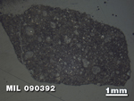 Thin Section Photo of Sample MIL 090392 at 1.25X Magnification in Reflected Light