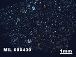 Thin Section Photo of Sample MIL 090439 at 1.25X Magnification in Cross-Polarized Light