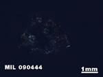 Thin Section Photo of Sample MIL 090444 at 1.25X Magnification in Cross-Polarized Light