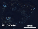 Thin Section Photo of Sample MIL 090444 at 2.5X Magnification in Cross-Polarized Light