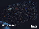 Thin Section Photo of Sample MIL 090446 at 1.25X Magnification in Cross-Polarized Light