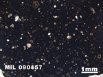 Thin Section Photo of Sample MIL 090457 in Plane-Polarized Light with 1.25X Magnification