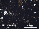 Thin Section Photo of Sample MIL 090457 in Plane-Polarized Light with 2.5X Magnification