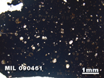 Thin Section Photo of Sample MIL 090461 in Plane-Polarized Light with 1.25X Magnification