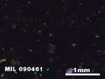 Thin Section Photo of Sample MIL 090461 in Cross-Polarized Light with 2.5X Magnification
