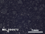 Thin Section Photo of Sample MIL 090473 in Reflected Light with 2.5X Magnification