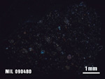 Thin Section Photo of Sample MIL 090480 at 1.25X Magnification in Cross-Polarized Light