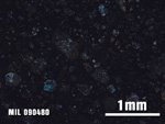 Thin Section Photo of Sample MIL 090480 at 2.5X Magnification in Cross-Polarized Light
