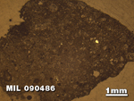 Thin Section Photo of Sample MIL 090486 at 1.25X Magnification in Reflected Light