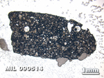 Thin Section Photo of Sample MIL 090514 at 1.25X Magnification in Plane-Polarized Light