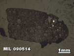 Thin Section Photo of Sample MIL 090514 at 1.25X Magnification in Reflected Light