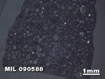 Thin Section Photo of Sample MIL 090588 in Reflected Light with 1.25X Magnification