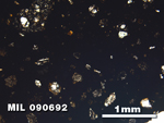 Thin Section Photo of Sample MIL 090692 in Plane-Polarized Light with 2.5X Magnification