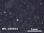 Thin Section Photo of Sample MIL 090692 in Reflected Light with 2.5X Magnification