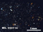 Thin Section Photo of Sample MIL 090714 at 2.5X Magnification in Cross-Polarized Light