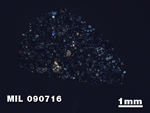 Thin Section Photo of Sample MIL 090716 at 1.25X Magnification in Cross-Polarized Light